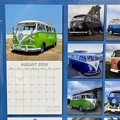 2024 Camper Vans Calendar Hippie Van Volkswagen Wall Hanging Art Deco Prints