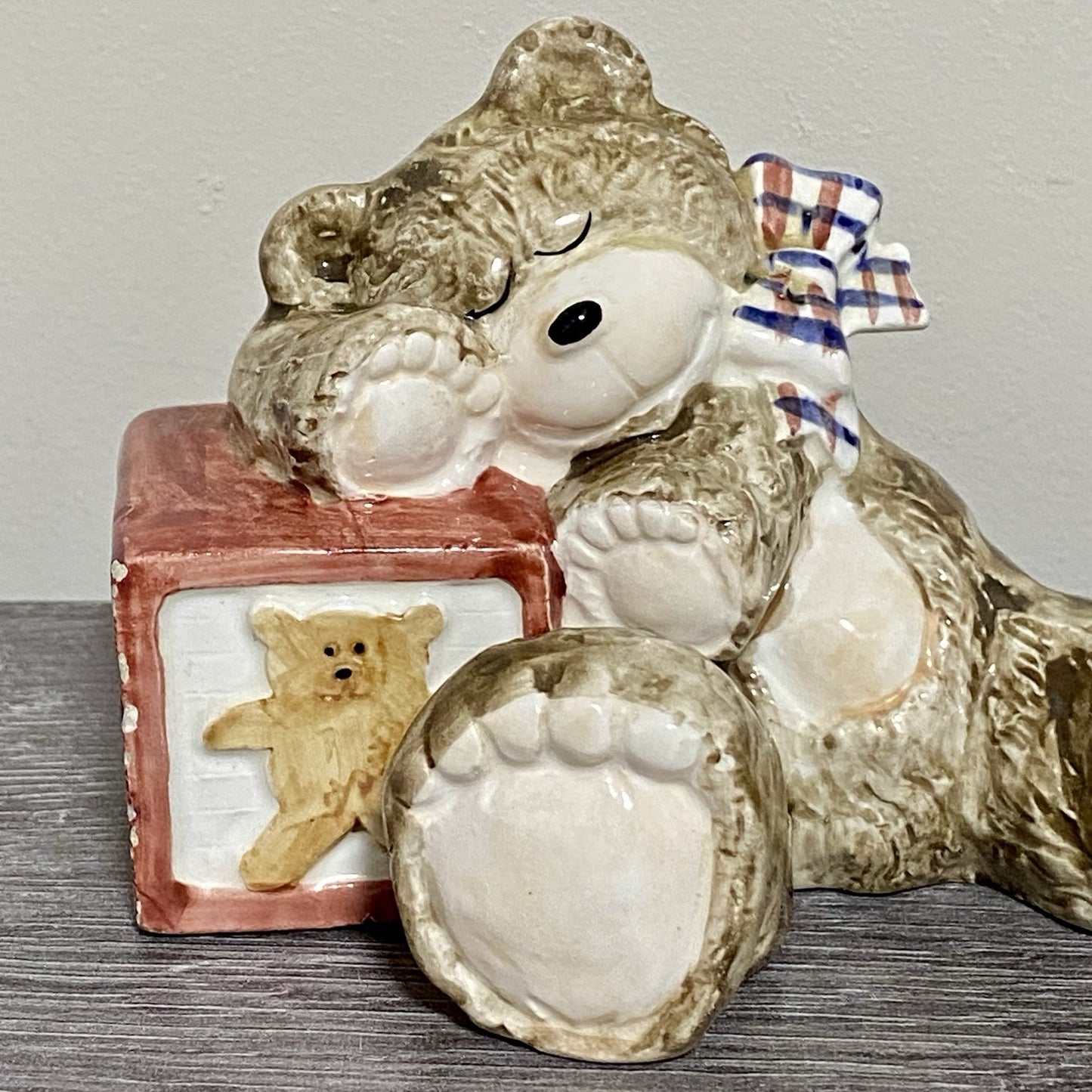 Unique Teddy Bear Themed Money Box Piggy Bank Coin Storage Art Decorative Rare