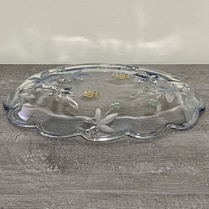 Vintage Mikasa Garden Terrace Oval Platter Serving Plate Floral Art Deco Rare