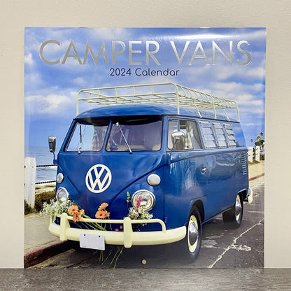2024 Camper Vans Calendar Hippie Van Volkswagen Wall Hanging Art Deco Prints