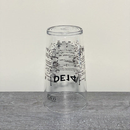DE14 Math Science Learning Formula Scientific Pint Glass Bar Pub Glasses Rare