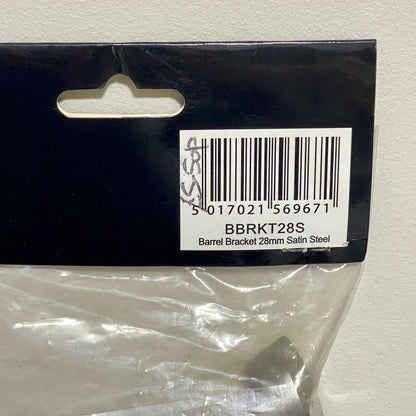 Kestrel Curtain 28mm Barrel Bracket Metal Satin Steel Colour Kit BBRKT28S Rare