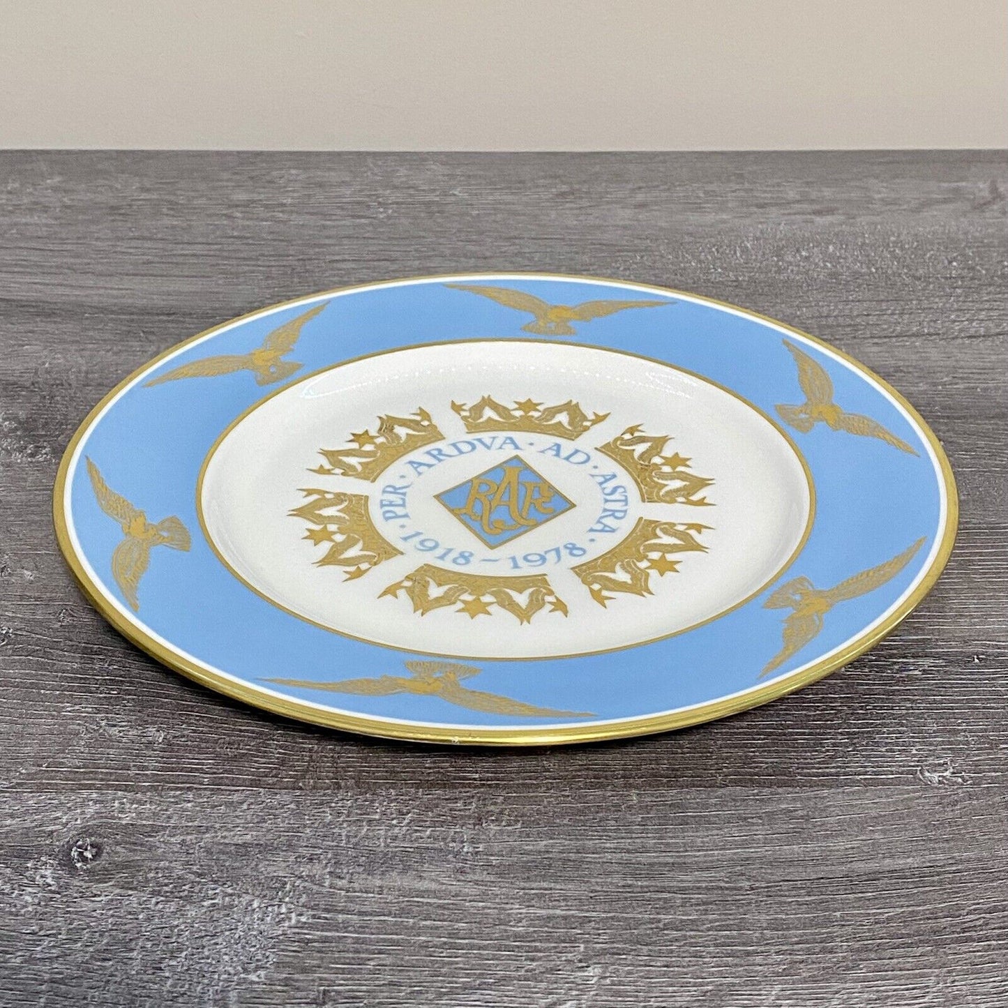 Royal Air Force RAF 60th Anniversary 1918-1978 Aynsley Commemorative Plate