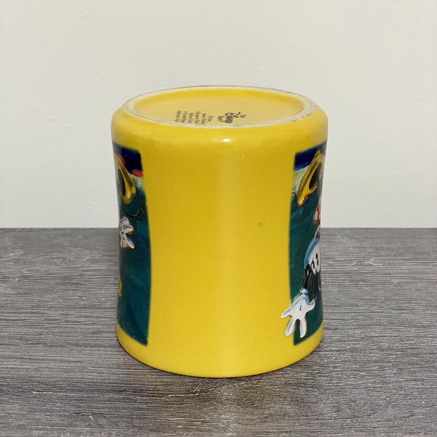 Official Disney Store Minnie Mouse Coffee Mug Yellow Vintage Retro Tea Cup Rare