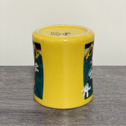 Official Disney Store Minnie Mouse Coffee Mug Yellow Vintage Retro Tea Cup Rare