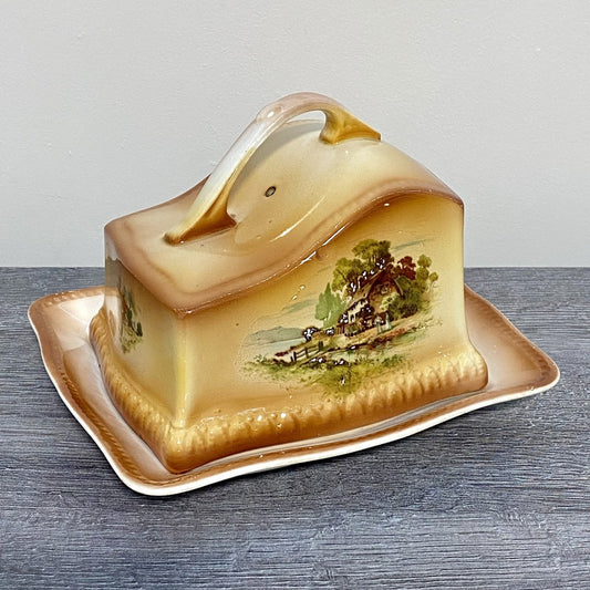 Vintage Villeroy & Boch Rectangular Butter Cheese Dish With Lid Art Deco Rare