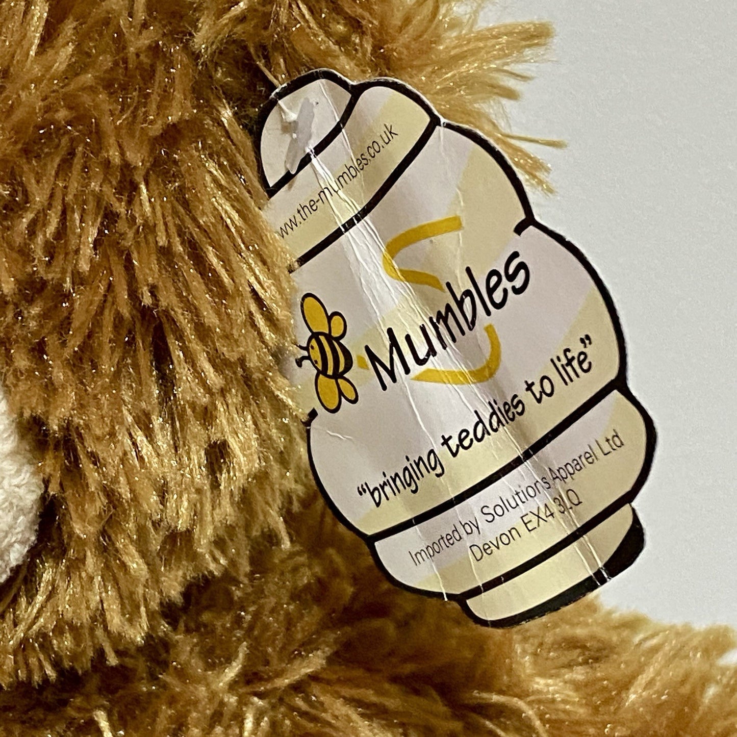 Vintage The Mumbles Monty Soft Teddy Bear Collectible Plush MM02 With Tags Rare