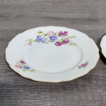 Vintage 2x Epiag Czechoslovakia Floral Plate Plates Rose Round Platter Czech Set
