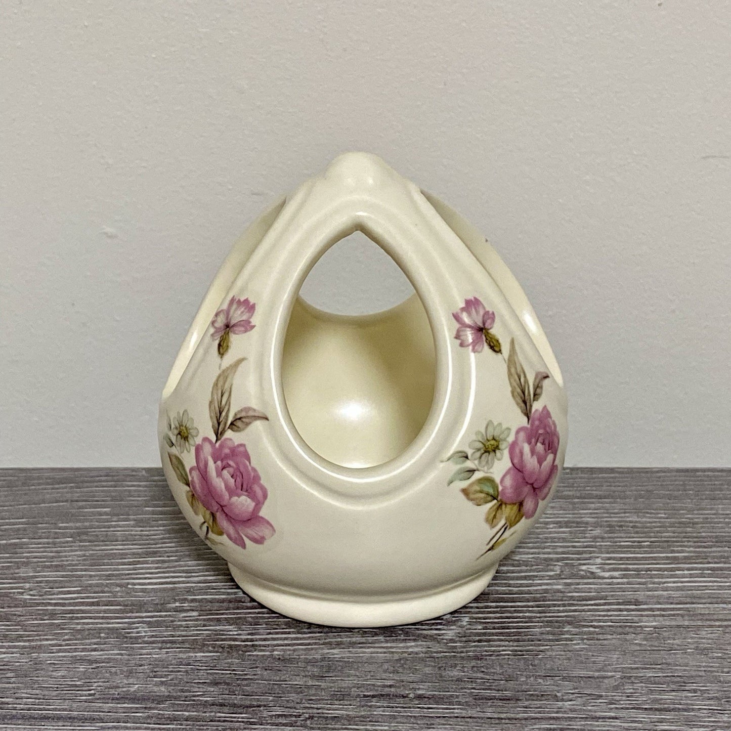 Vintage Floral Vase Tea Light Candle Holder Purbeck Gifts Poole Dorset England