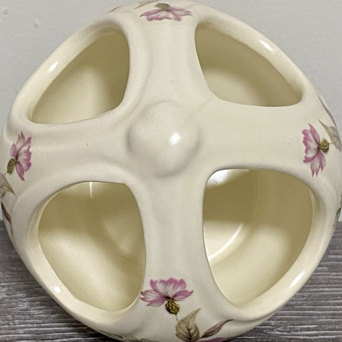 Vintage Floral Vase Tea Light Candle Holder Purbeck Gifts Poole Dorset England