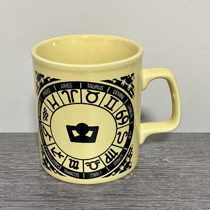 Vintage Astrological Zodiac Coffee Mug 1970s Retro Tea Cup Made In England Rare