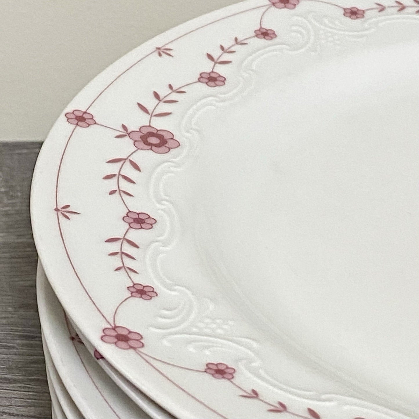 Scherzer Bavaria Art Deco Floral Round 9” Plates Flower Pattern Set Of 7 Germany