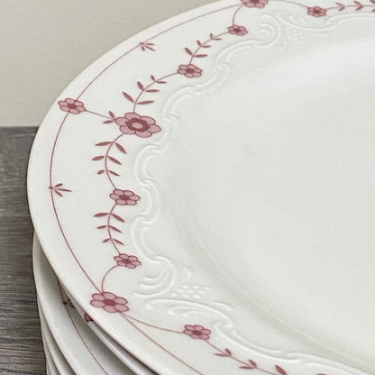 Scherzer Bavaria Art Deco Floral Round 9” Plates Flower Pattern Set Of 7 Germany