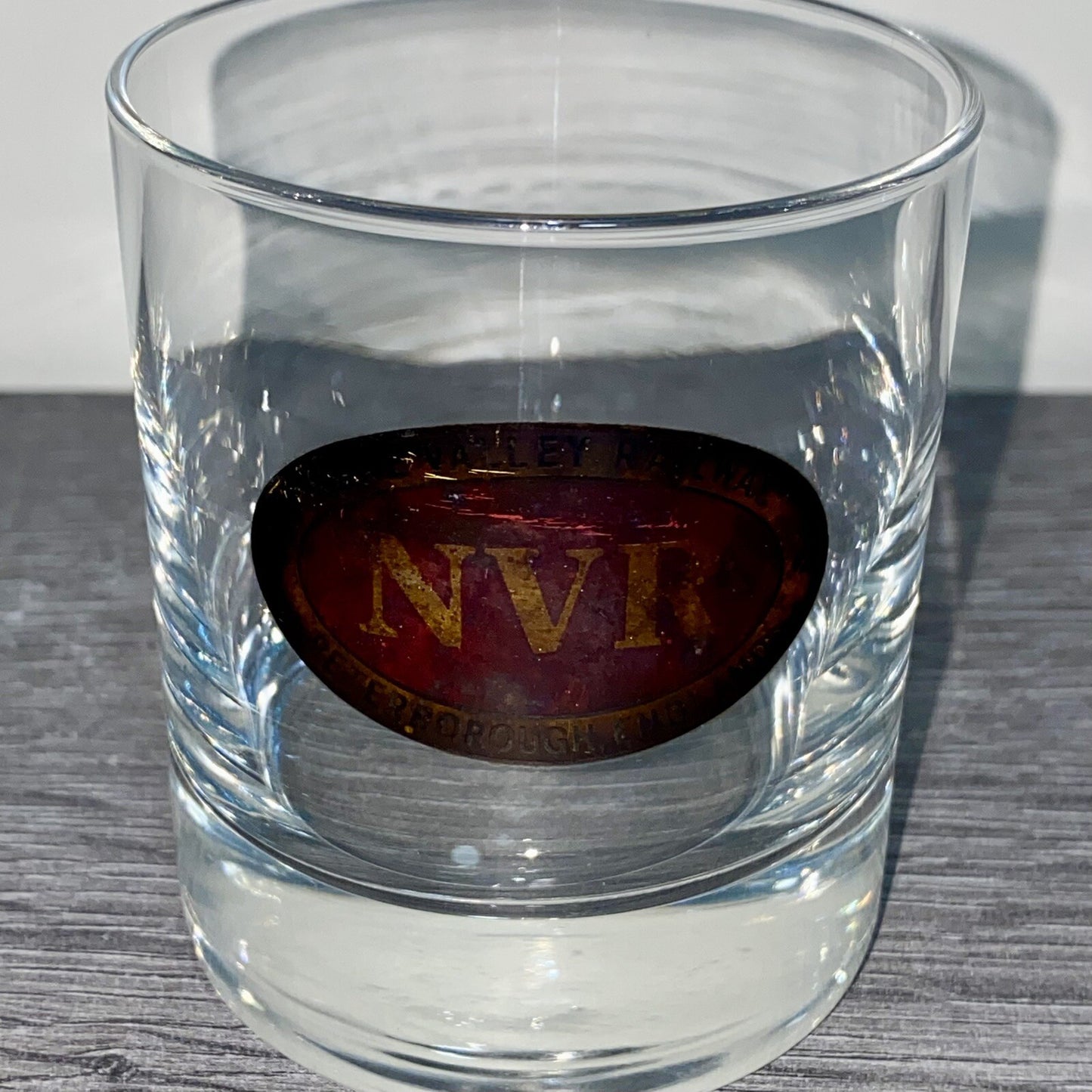 Nene Valley Railway NVR Drinking Juice Water Whisky Rocks Glass Train Theme Rare