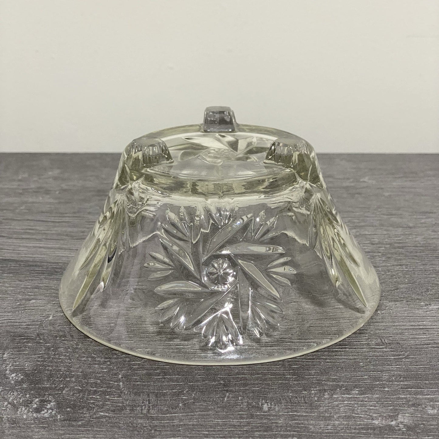 Vintage Small Pressed Glass Fruit Dessert Bowl Art Deco Footed Bonbon Sweet Dish
