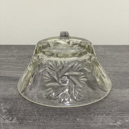 Vintage Small Pressed Glass Fruit Dessert Bowl Art Deco Footed Bonbon Sweet Dish