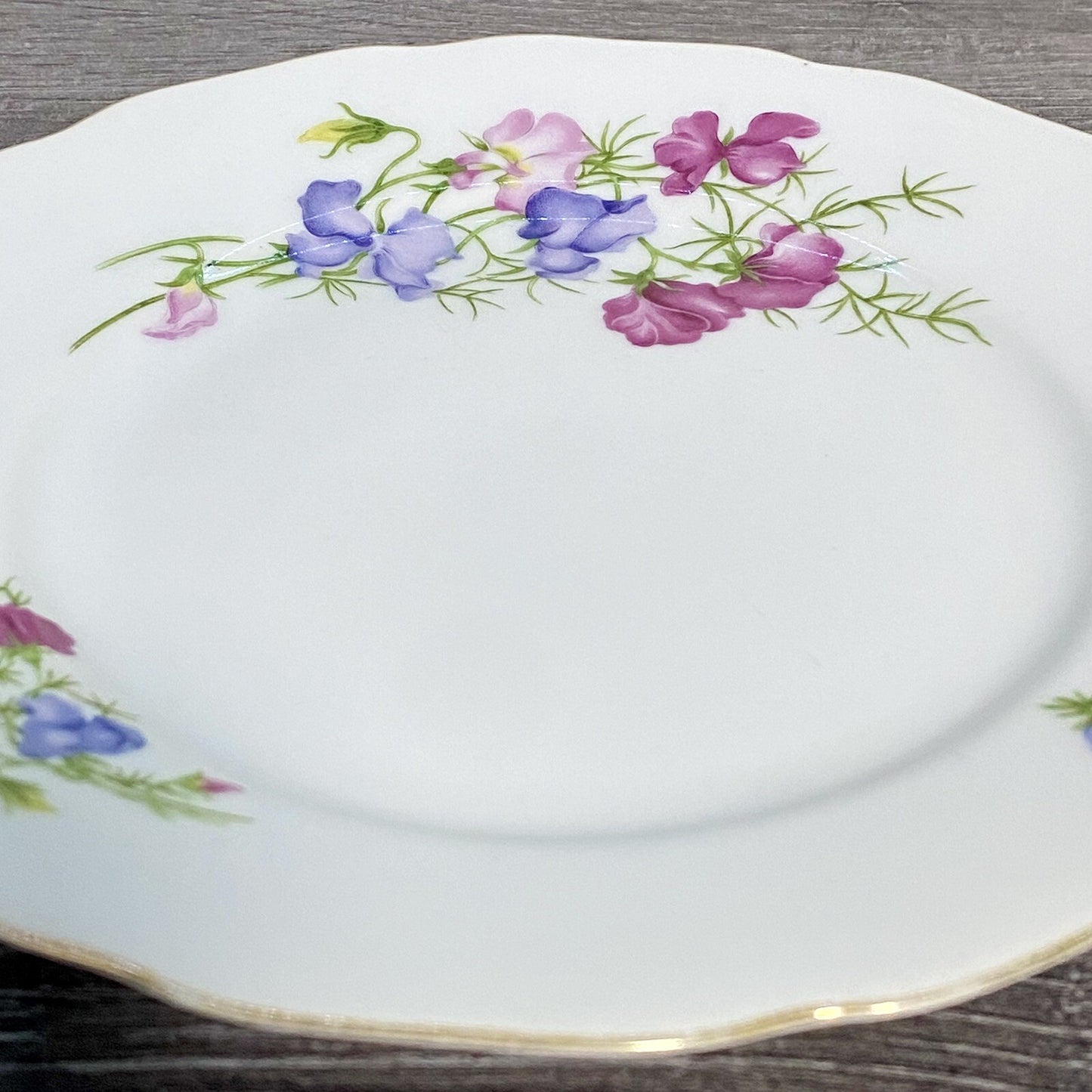 Vintage 2x Epiag Czechoslovakia Floral Plate Plates Rose Round Platter Czech Set