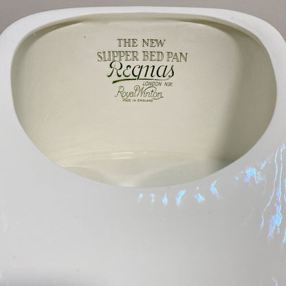 Royal Winton Vintage Bed Pan Original Design The New Slipper Bed Pan White Rare