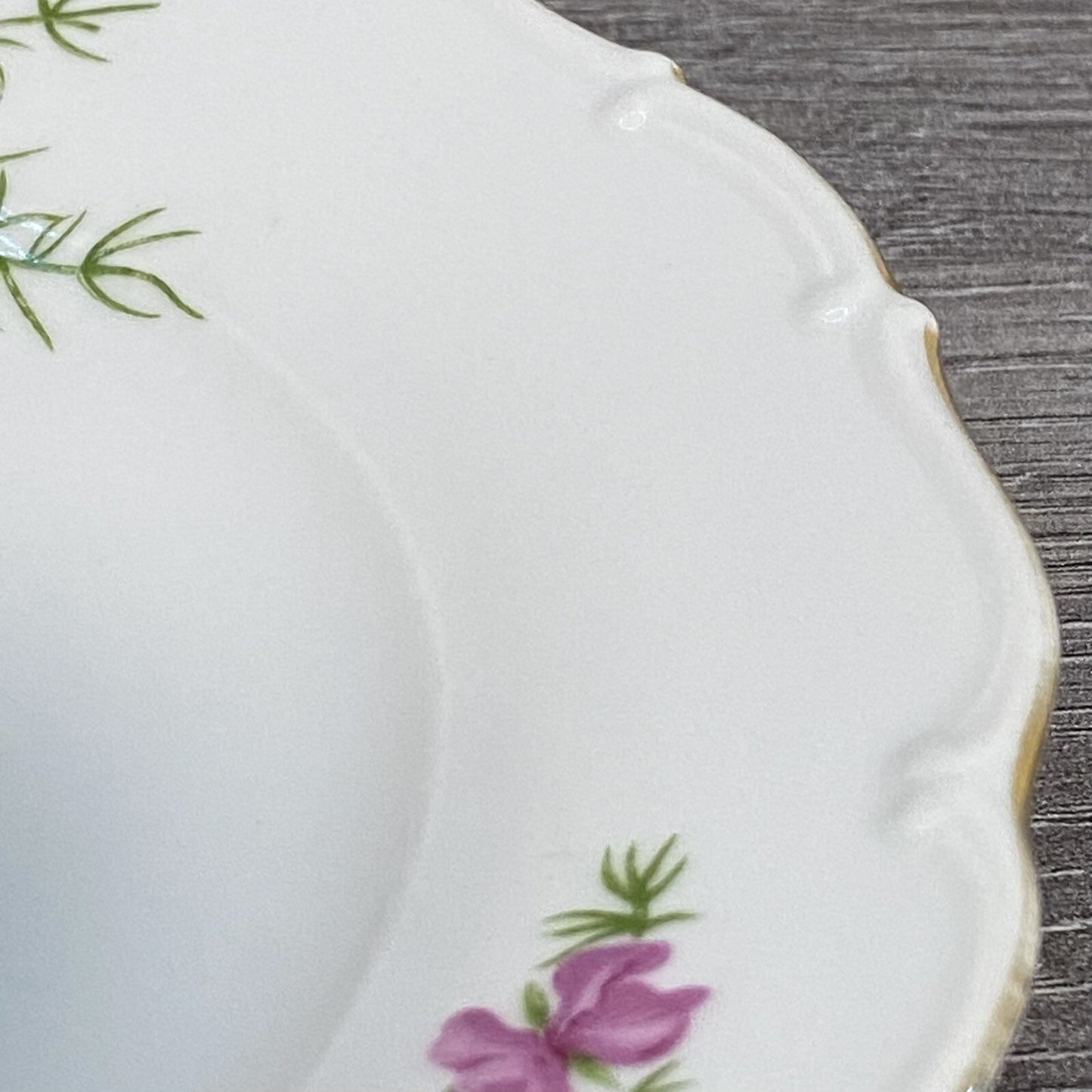 Haas & Czjzek Red Rose Floral Round Platter Chop Plate Gold Trim Czech China
