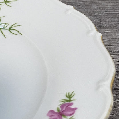 Haas & Czjzek Red Rose Floral Round Platter Chop Plate Gold Trim Czech China
