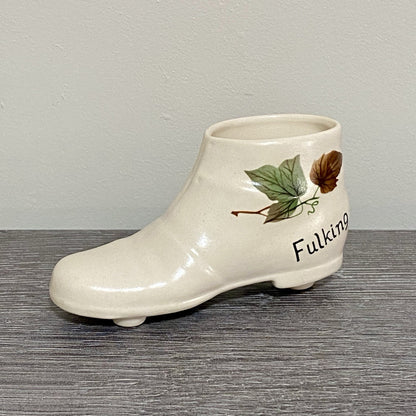 Vintage Small Ceramic Boot Shoe Fulking New Devon Pottery Collectible VGC Rare
