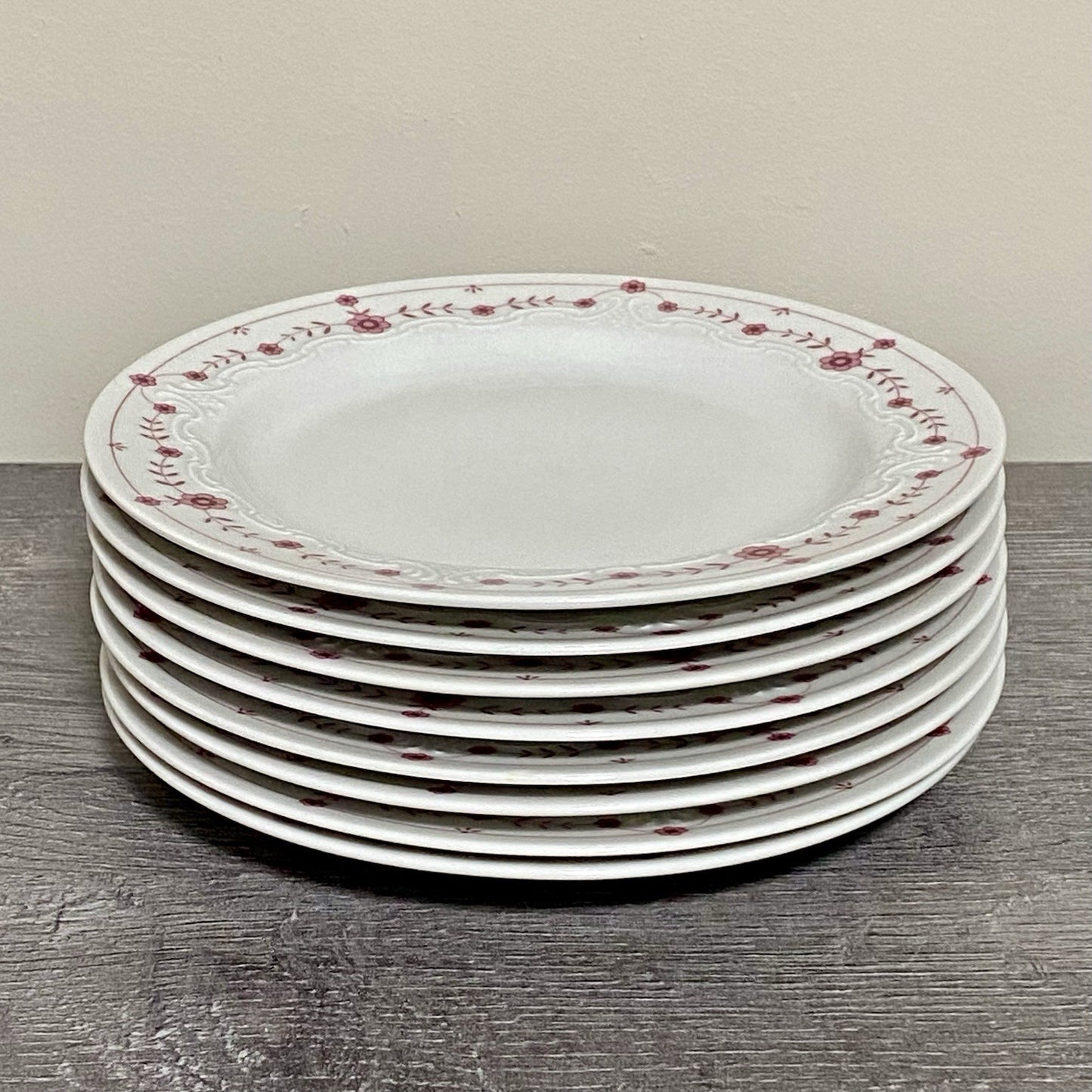 Scherzer Bavaria Art Deco Floral Small Plates Flower Side Plate Set Of 8 Germany