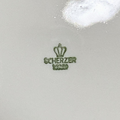 Scherzer Bavaria Art Deco Floral Small Plates Flower Side Plate Set Of 8 Germany