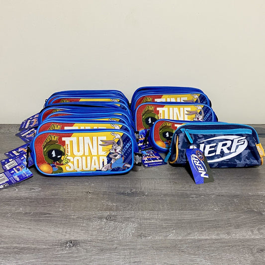 Pencil Case Cases With Zip 14x Job Lot Bulk Nerf Space Jam Bugs Bunny Bundle