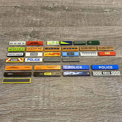 Lego Printed & Sticker 3x1 4x1 & 6x1 Tiles Various Themes Styles Colours Piano