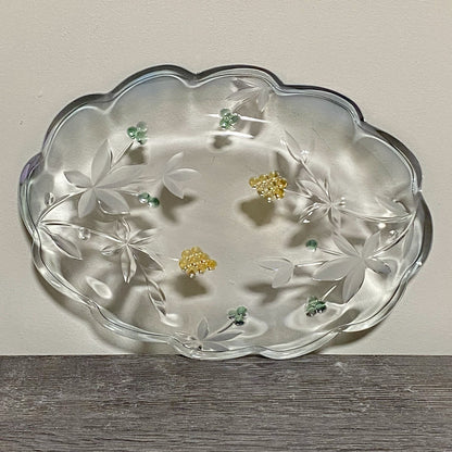 Vintage Mikasa Garden Terrace Oval Platter Serving Plate Floral Art Deco Rare