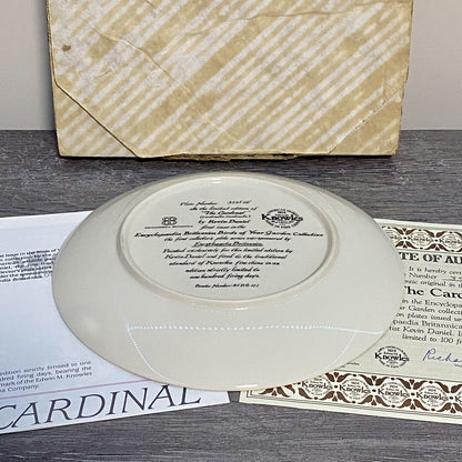Vintage 1985 Edwin Knowles Birds Of Your Garden Collectible Plate & COA Boxed