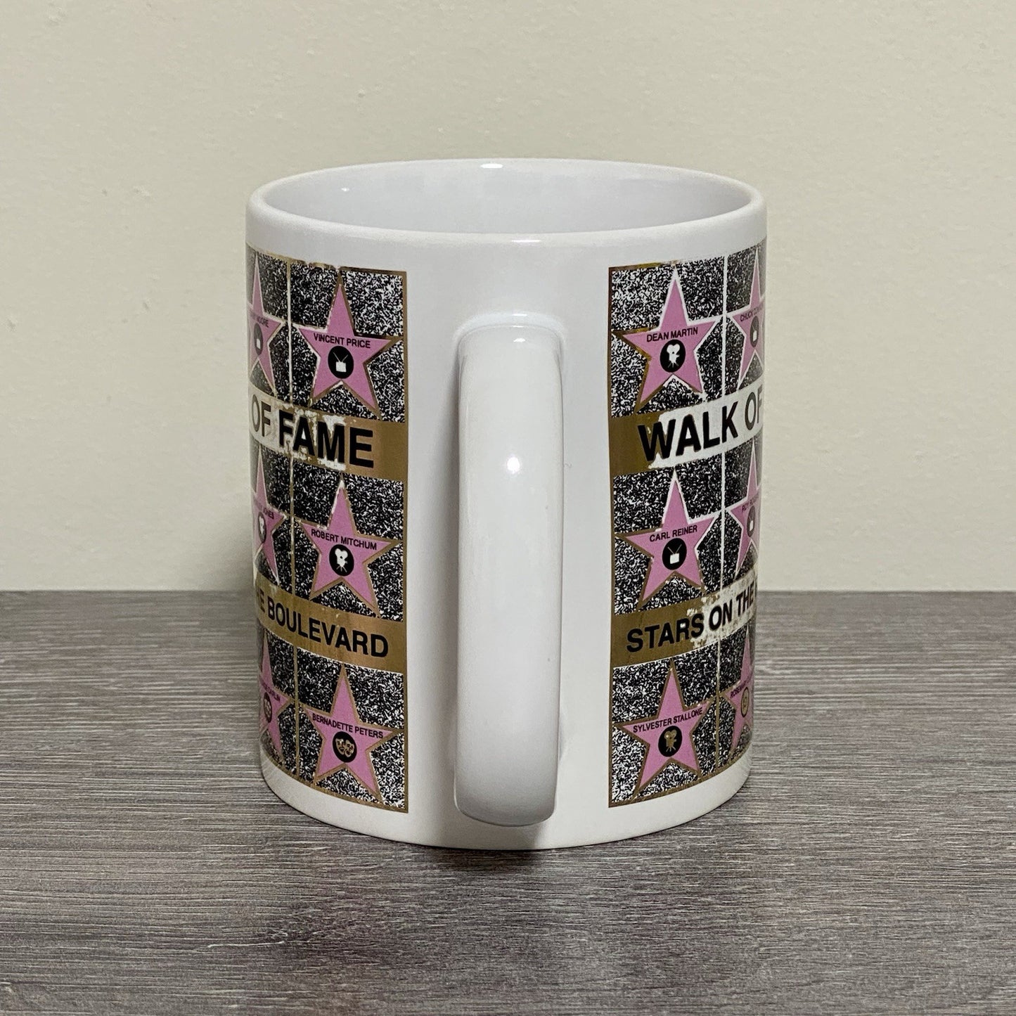 Vintage Hollywood Walk Of Fame Coffee Mug Tea Cup 1992 Famous Stars Celebrities