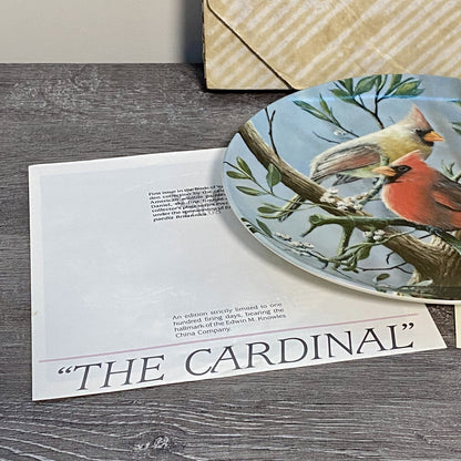 Vintage 1985 Edwin Knowles Birds Of Your Garden Collectible Plate & COA Boxed