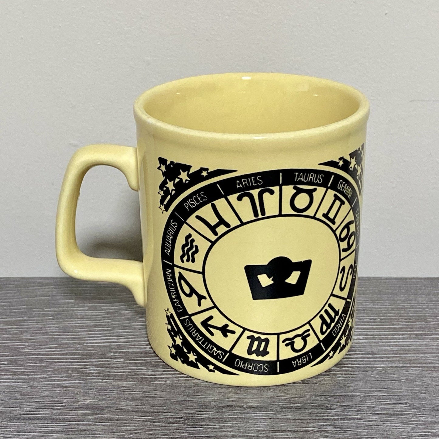 Vintage Astrological Zodiac Coffee Mug 1970s Retro Tea Cup Made In England Rare