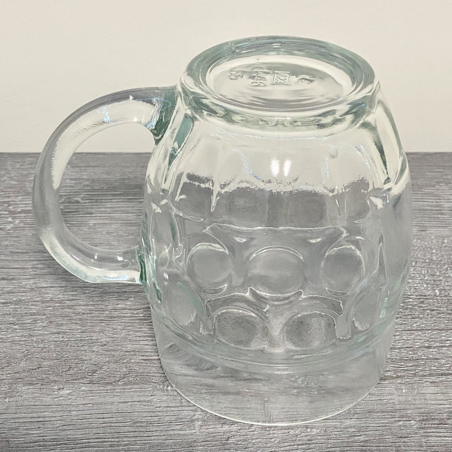 Traditional Dimple Pint Heavy Lager Beer Pub Mug Glass & Handle SB Austria Rare