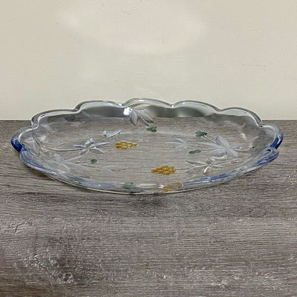 Vintage Mikasa Garden Terrace Oval Platter Serving Plate Floral Art Deco Rare