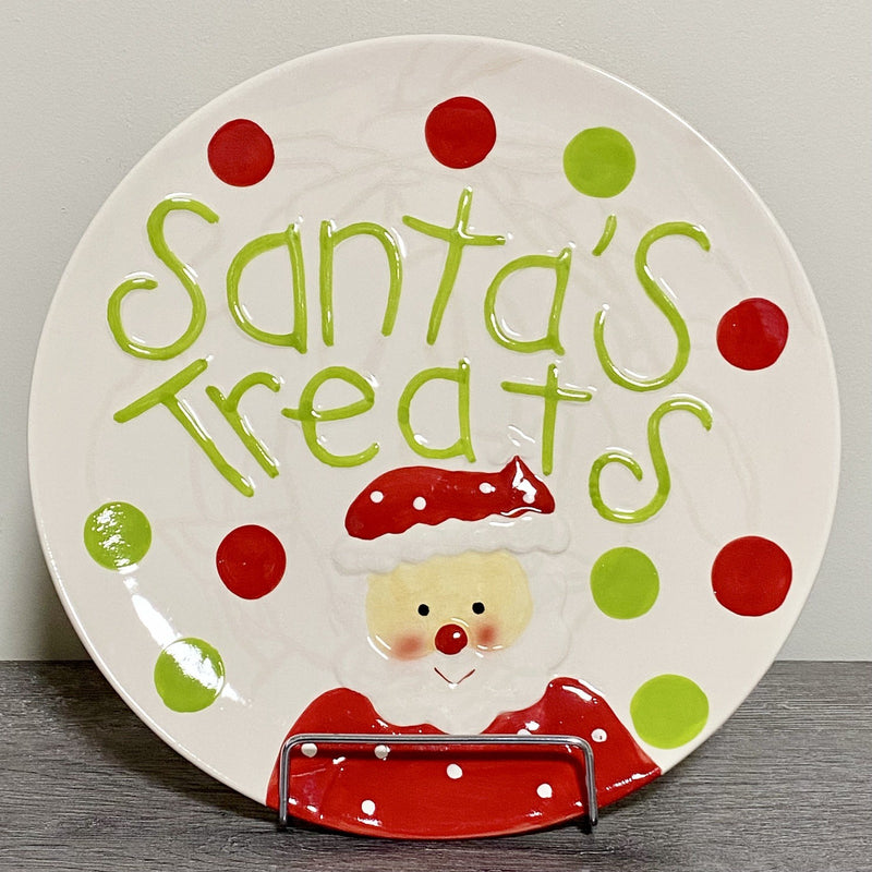 Santa’s Treats Decorative Plate Dish Xmas Decoration Art Deco Serving Platter