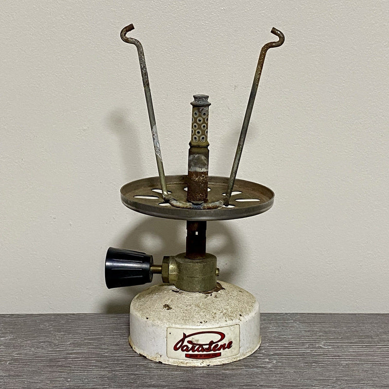 Vintage Parasene Gas Lamp Camping Travel Lantern Flame Burner Mantle With Valve