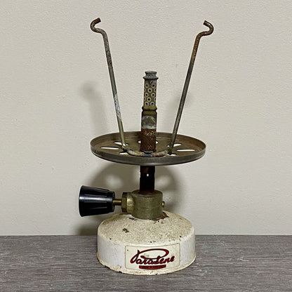 Vintage Parasene Gas Lamp Camping Travel Lantern Flame Burner Mantle With Valve
