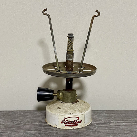 Vintage Parasene Gas Lamp Camping Travel Lantern Flame Burner Mantle With Valve