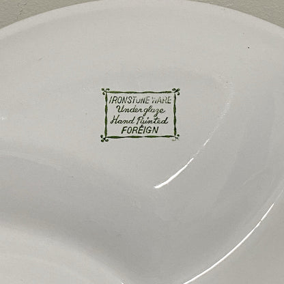 Ironstone Ware 3 Multi Section Round Serving Platter Dish Art Deco Apple Italian