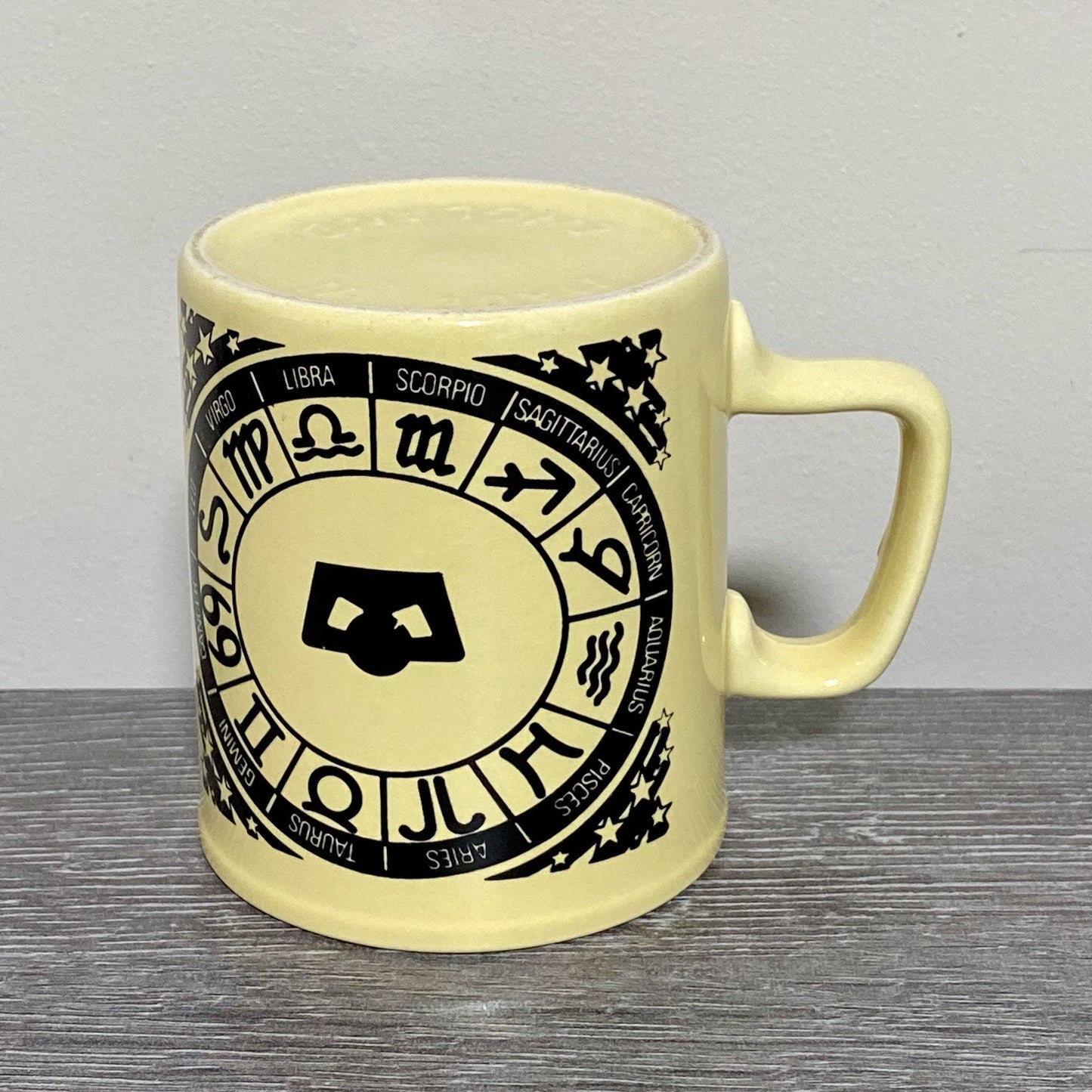 Vintage Astrological Zodiac Coffee Mug 1970s Retro Tea Cup Made In England Rare