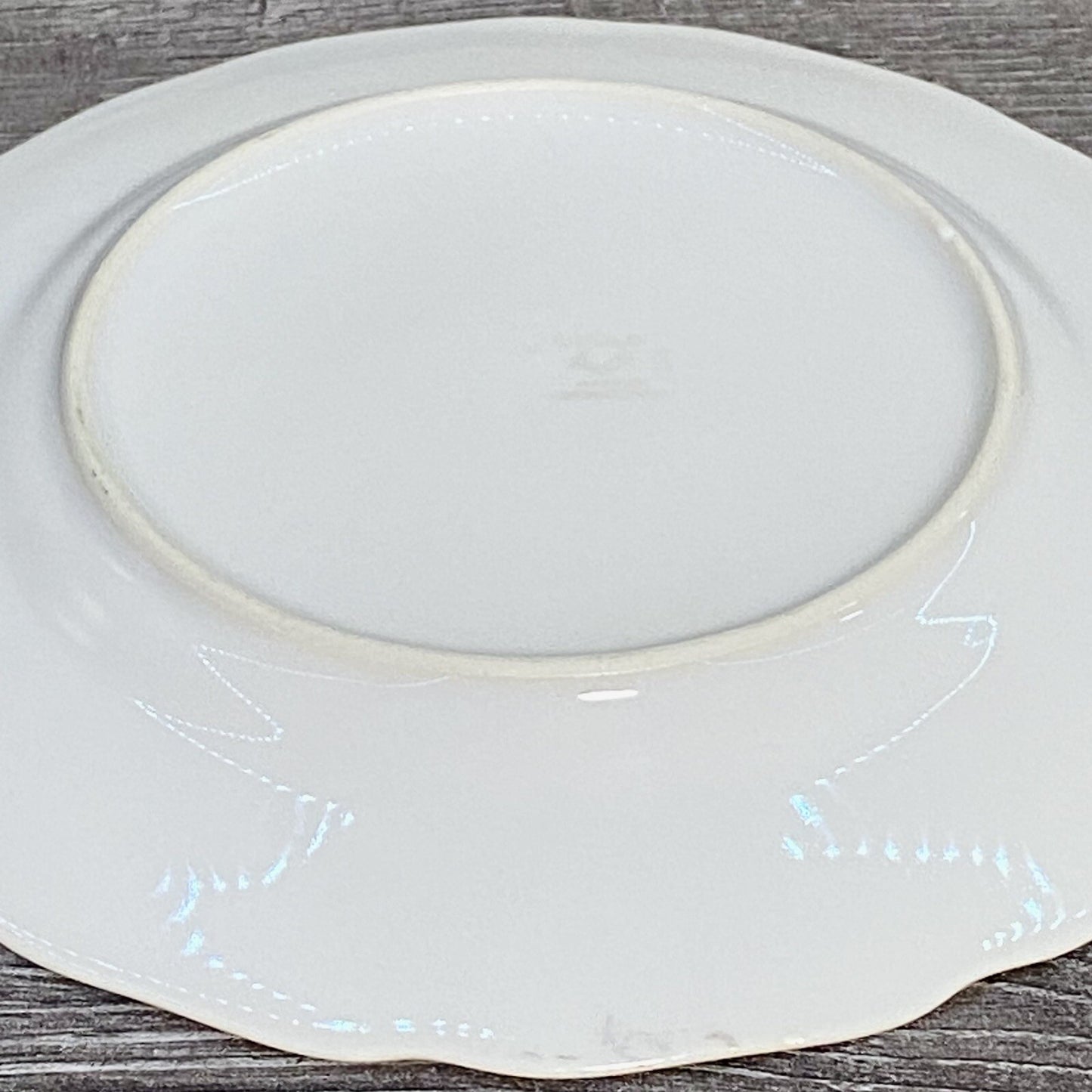 Vintage 2x Epiag Czechoslovakia Floral Plate Plates Rose Round Platter Czech Set