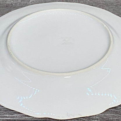 Vintage 2x Epiag Czechoslovakia Floral Plate Plates Rose Round Platter Czech Set