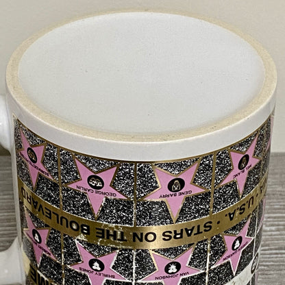 Vintage Hollywood Walk Of Fame Coffee Mug Tea Cup 1992 Famous Stars Celebrities