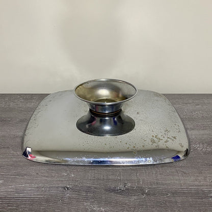 Vintage Milbern Creations 13” Square Chrome Spinning Cake Appetizer Serving Tray