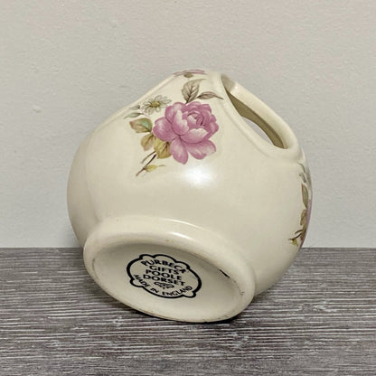 Vintage Floral Vase Tea Light Candle Holder Purbeck Gifts Poole Dorset England