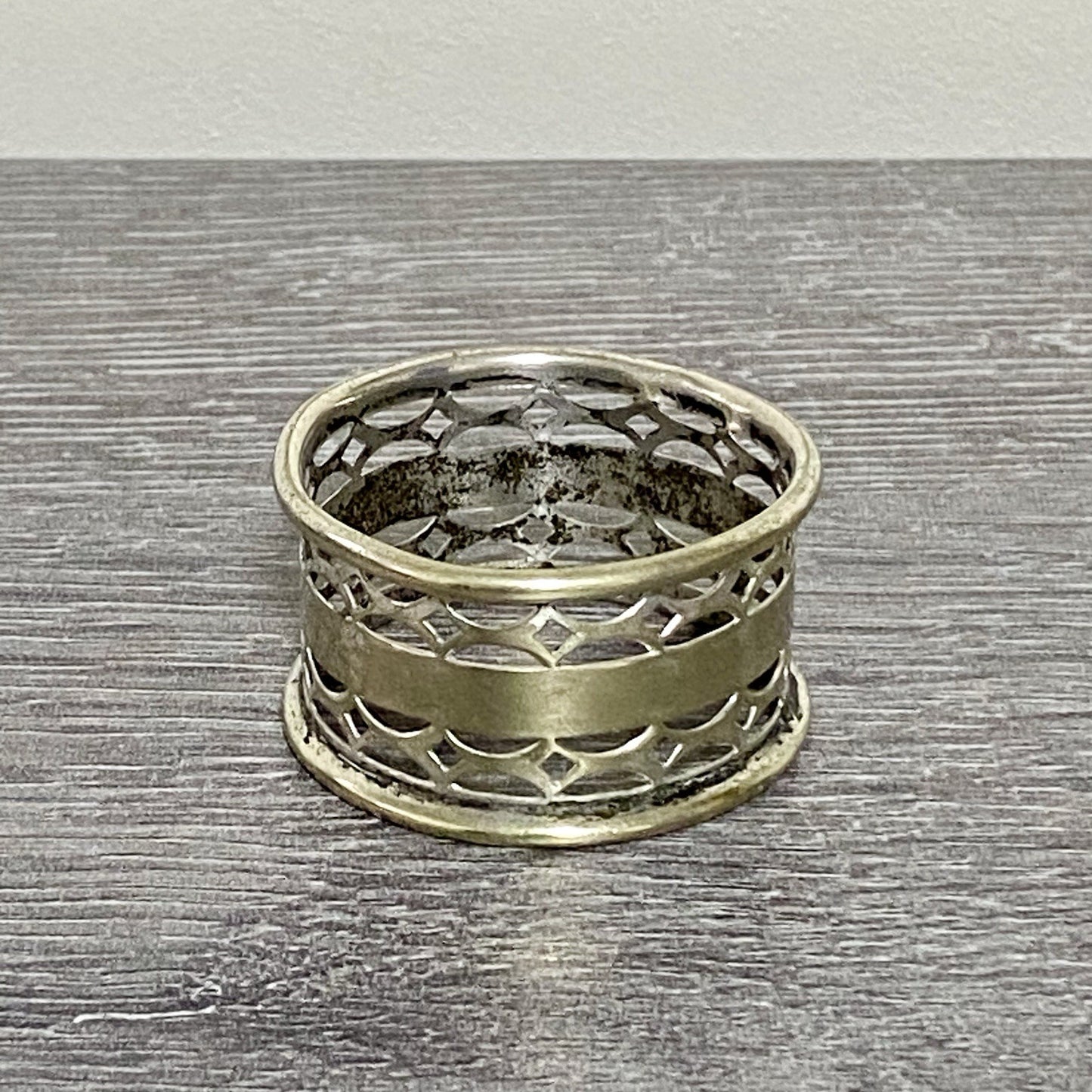 Vintage Silverplate Napkin Ring Holder Silver Plate Art Deco Collectible Rare