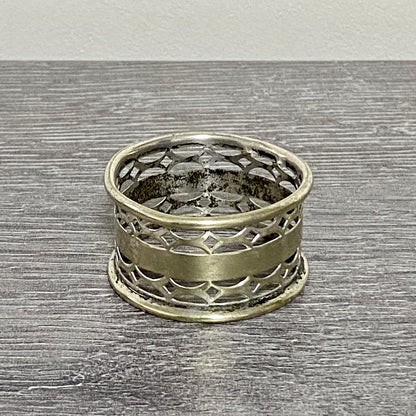 Vintage Silverplate Napkin Ring Holder Silver Plate Art Deco Collectible Rare