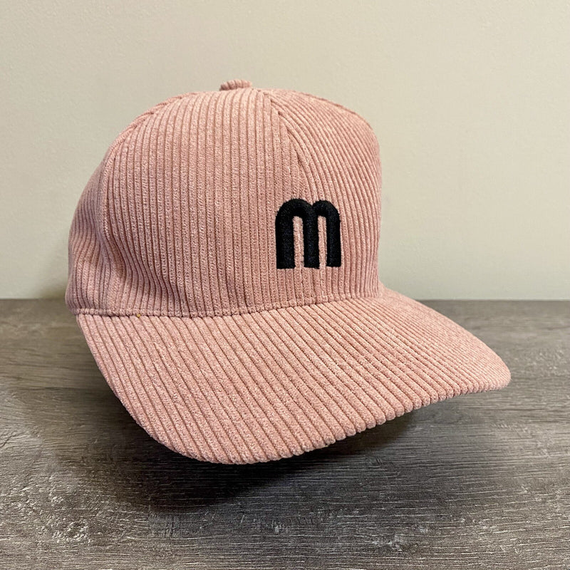 Pink Pale Brown “m” Baseball Adjustable Hat Soft Unisex Trucker Cap